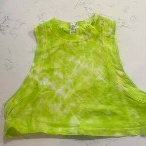 Lululemon neon tie die cropped tank top
